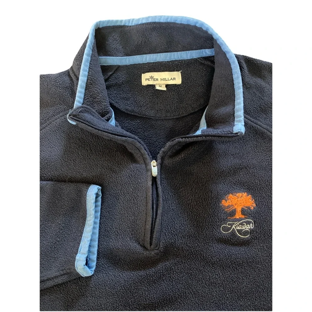 Peter Millar Mens 1/4 Zip Light Fleece Pullover PGA Golf Kiawah Size Medium - Picture 1 of 9